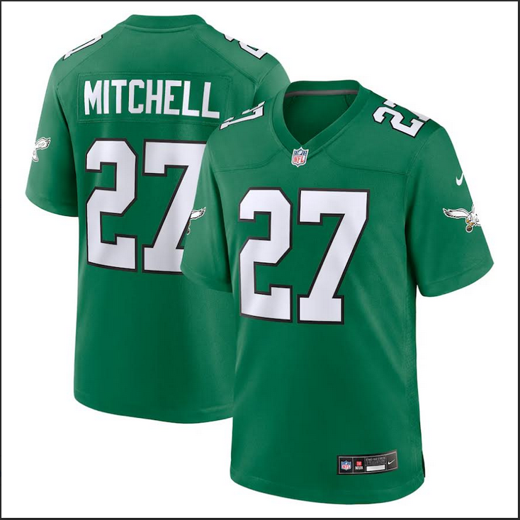 Men 2025 Philadelphia Eagles #27 Mitchell green Nike NFL Jersey 001->youth nfl jersey->Youth Jersey